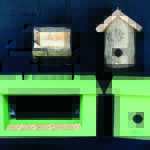 WINDOW & LOG BIRD HOUSE & FEEDER