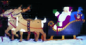 TRACE AND PAINT YOUR OWN SANTA SLEIGH AND REINDEER