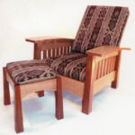 CALIFORNIA WEST BOW ARM CHAIR WITH FOOTSTOOL