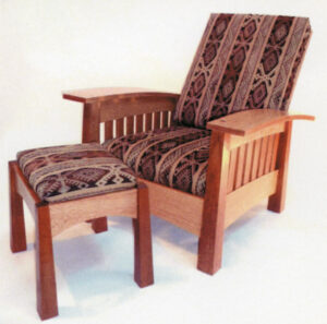 CALIFORNIA WEST BOW ARM CHAIR WITH FOOTSTOOL