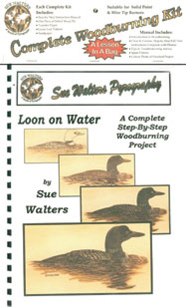 COMPLETE WOODBURNING KIT - LOON ON WATER